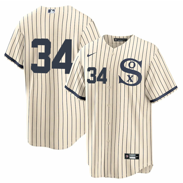 Men's Chicago White Sox #34 Michael Kopech 2021 Cream/Navy Field of Dreams Cool Base Stitched Jersey Men's Chicago White Sox #34 Michael Kopech 2021 Cream/Navy Field of Dreams Cool Base Stitched Jersey
